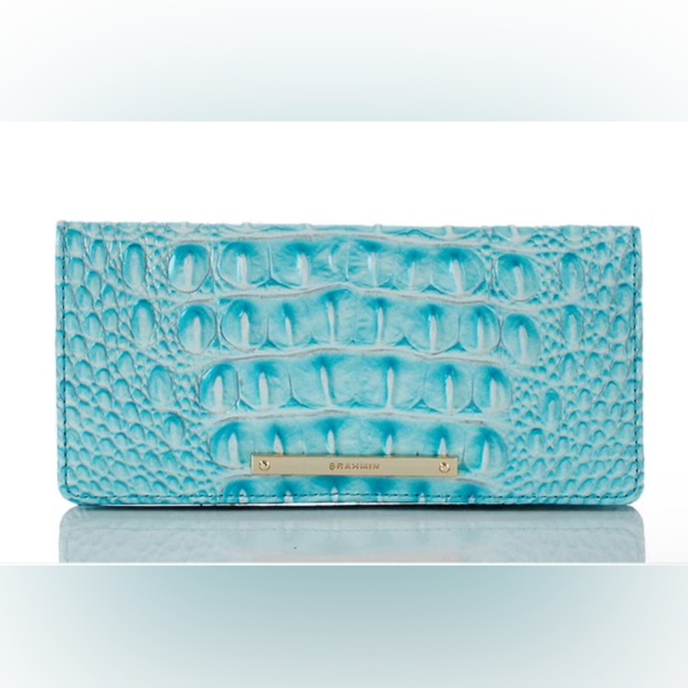 NWOT Brahmin Ady Wallet Dusty Blue Melbourne